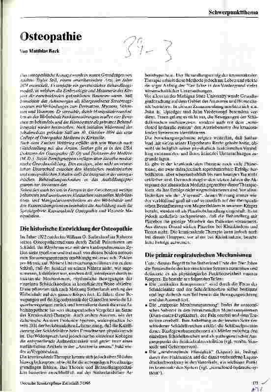 Vorschauseite 1: Osteopathie
