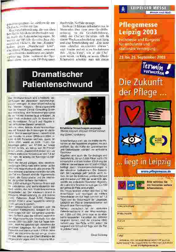 Vorschauseite 6: Da wird Entsetzliches über uns hereinbrechen Krankenhaus-Strukturumbruch