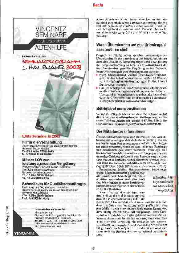 Vorschauseite 3: Überstunden und kein Ende