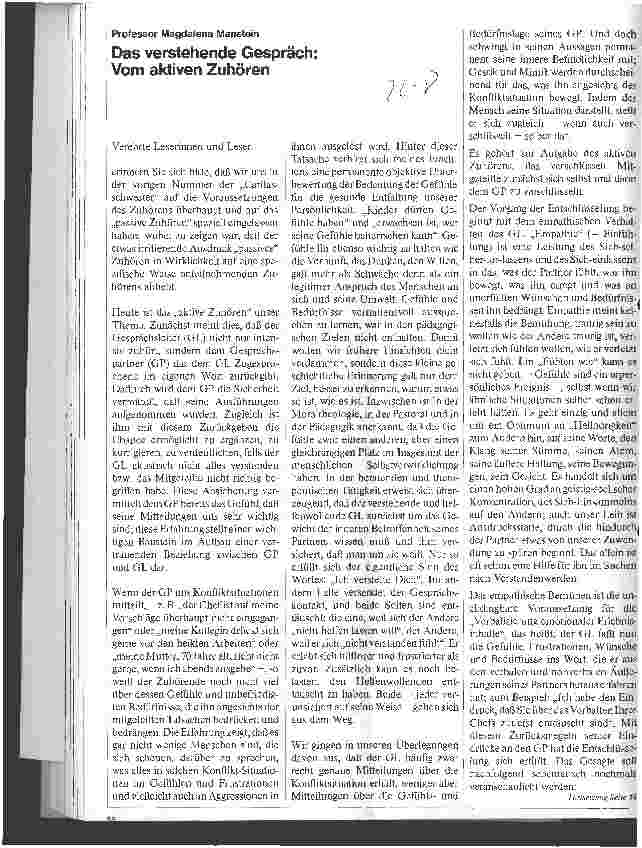 Vorschauseite 1: Das verstehende Gespräch Vom aktiven Zuhören