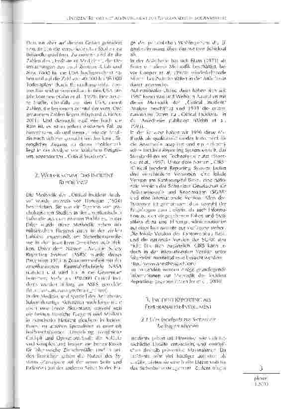 Vorschauseite 2: Incident Reporting als Instrument zur Fehleranalyse in der Anästhesie