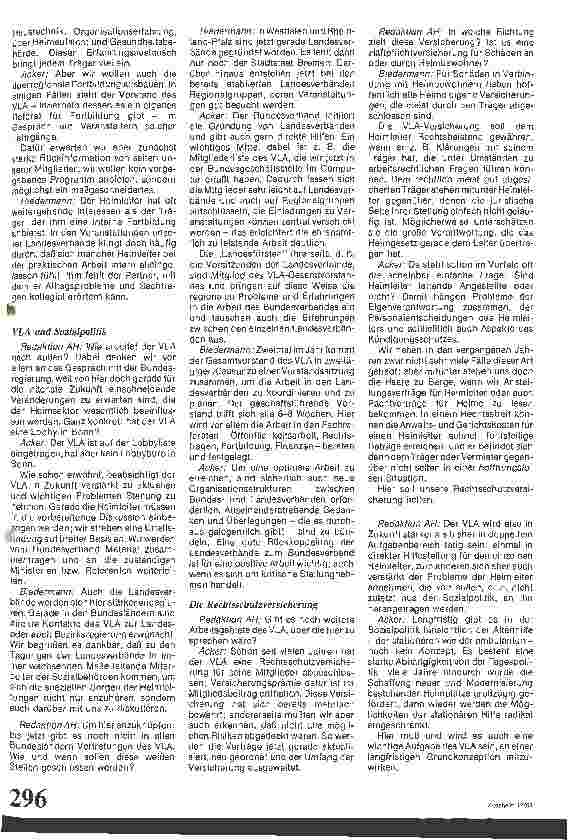 Vorschauseite 3: Der VLA und seine zukünftige Arbeit