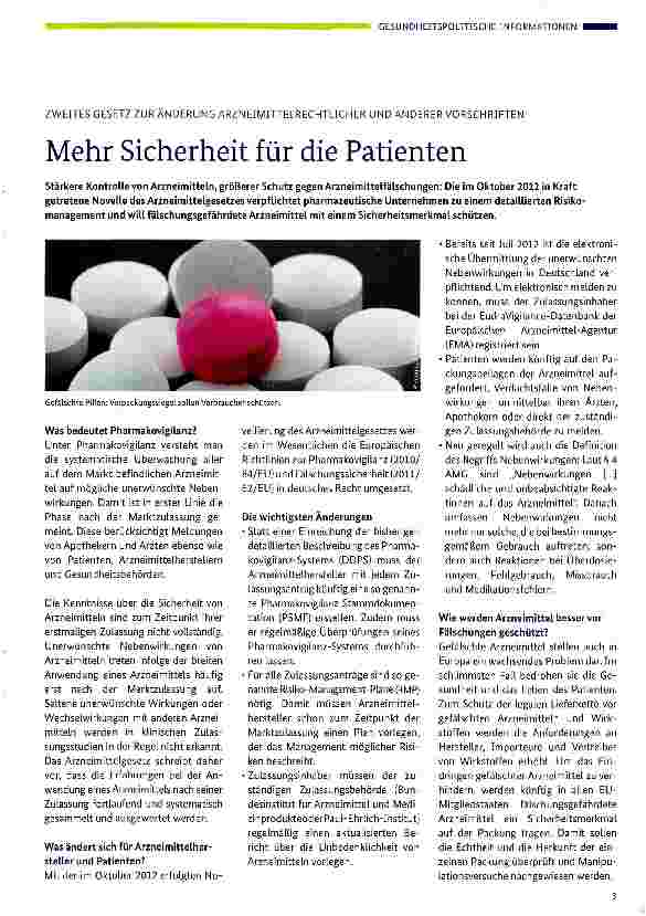 Vorschauseite 1: Mehr Sicherheit für die Patienten