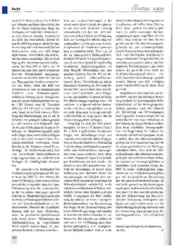 Vorschauseite 3: Mindestmengen bei Kniegelenk-Totalendoprothese (Knie-TEP)
