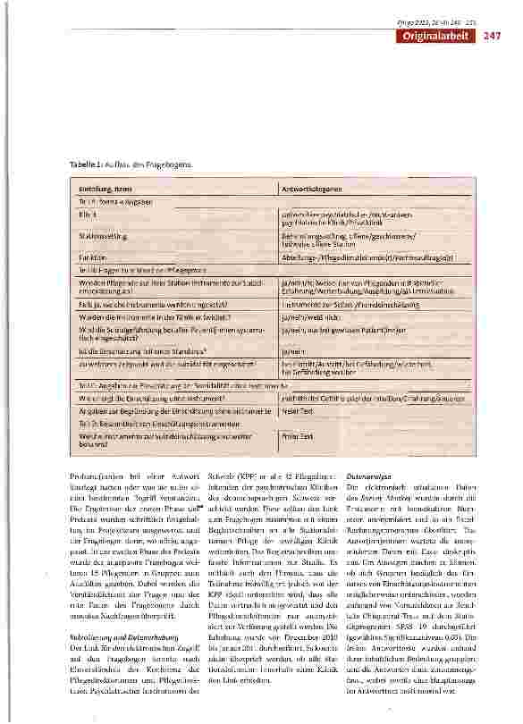 Vorschauseite 3: Wie schätzen Pflegende die Suizidalität von Patient(inn)en ein? Erhebung in psychiatrischen Institutionen der deutschen Schweiz
