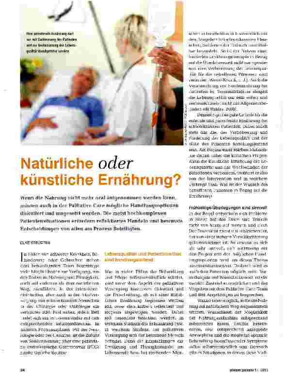 Vorschauseite 1: Natürliche oder künstliche Ernährung?