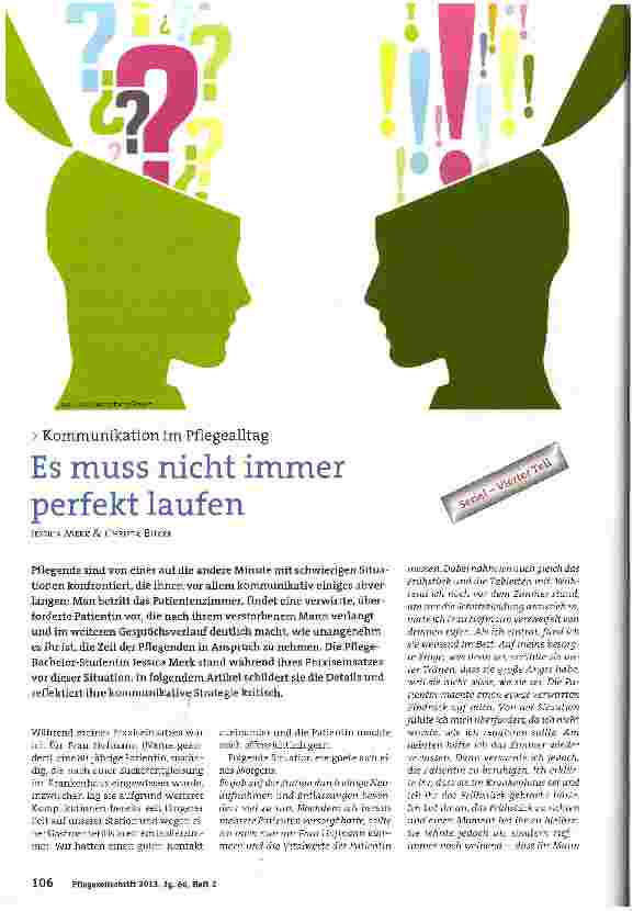 Vorschauseite 1: Es muss nicht immer perfekt laufen