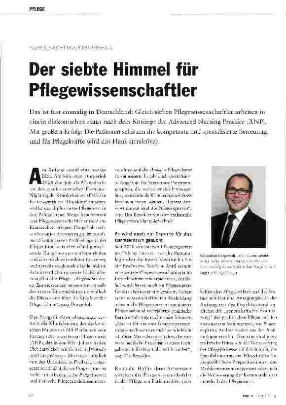 Vorschauseite 1: Der siebte Himmel für Pflegewissenschaftler