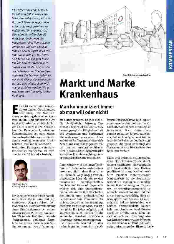 Vorschauseite 1: Markt und Marke Krankenhaus