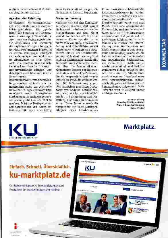 Vorschauseite 3: Markt und Marke Krankenhaus