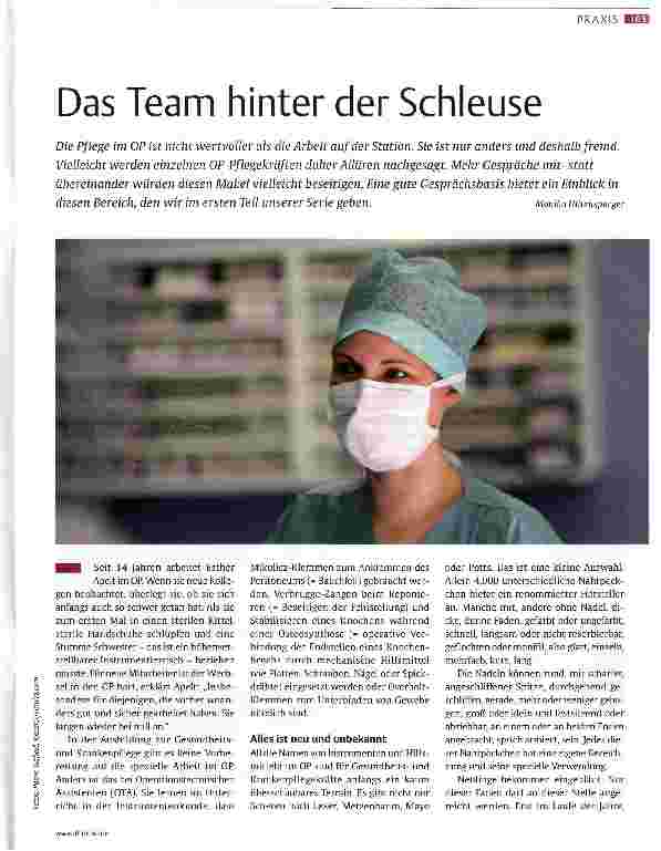 Vorschauseite 1: Das Team hinter der Schleuse