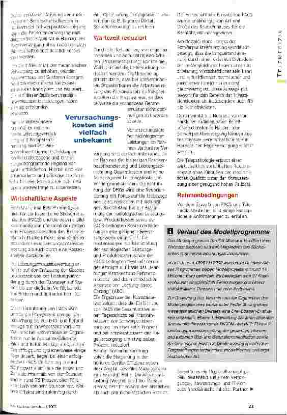 Vorschauseite 2: Telemedizin rechnet sich Ergebnisse eines Modellprogrammes in Sachsen