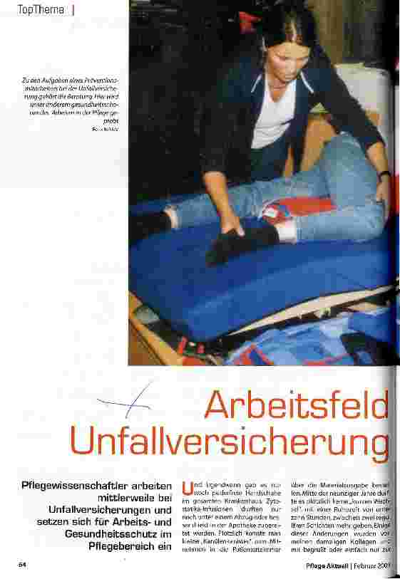 Vorschauseite 1: Arbeitsfeld Unfallversicherung