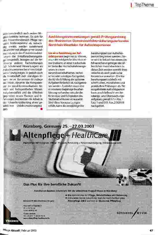 Vorschauseite 4: Arbeitsfeld Unfallversicherung