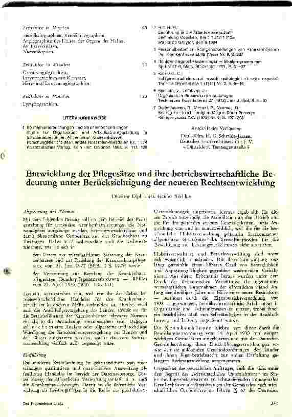 Vorschauseite 1: Entwicklung der Pflegesätze und ihre betriebswirtschaftliche Bedeutung unter Berücksichtigung der neueren Rechtsentwicklung