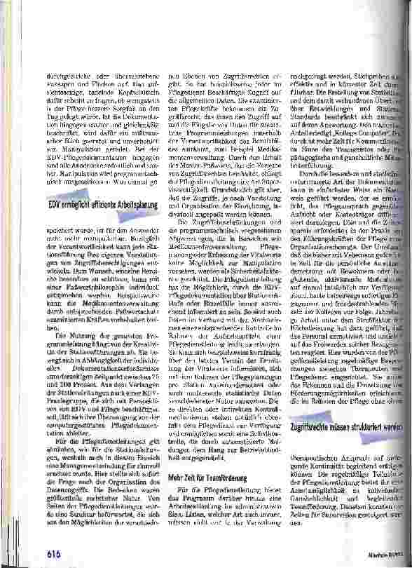 Vorschauseite 5: Kann EDV die Papierdokumentation ersetzen? Arbeitskreis EDV und Pflegedokumentation