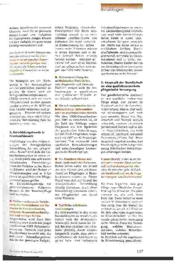 Vorschauseite 4: Pflegenotstand - und kein Ende in Sicht?