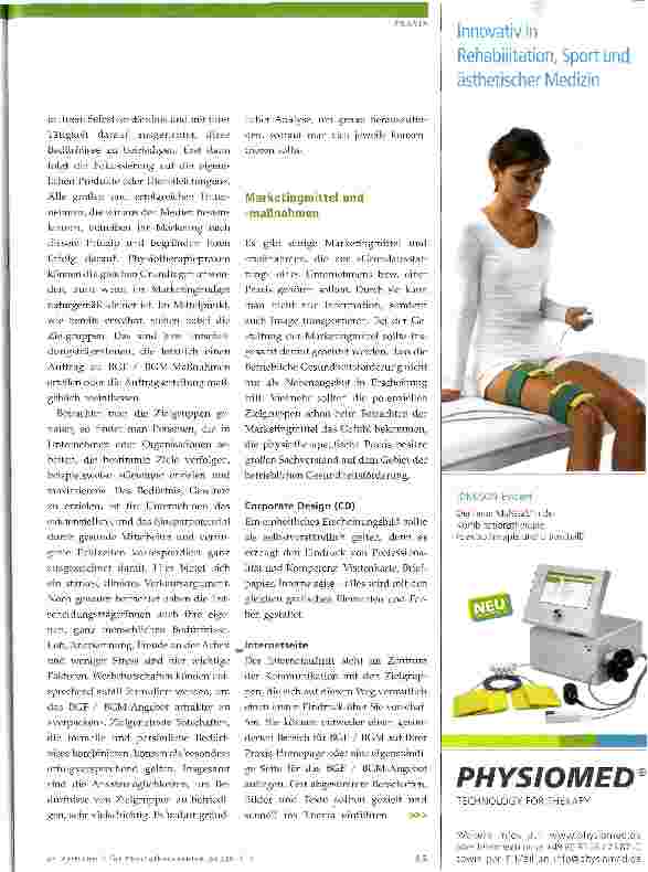 Vorschauseite 2: Physiotherapeuten als betriebliche Gesundheitsförderer
