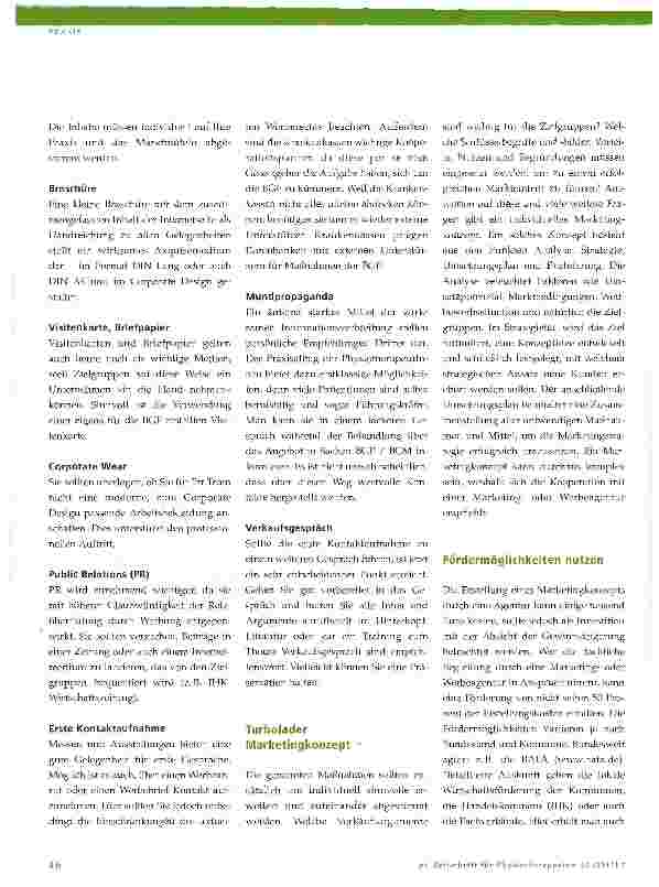 Vorschauseite 3: Physiotherapeuten als betriebliche Gesundheitsförderer
