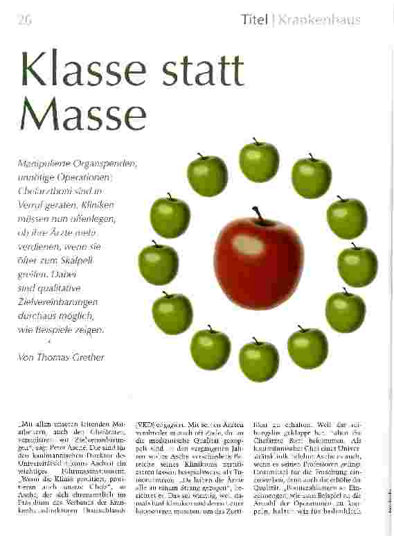 Vorschauseite 1: Klasse statt Masse