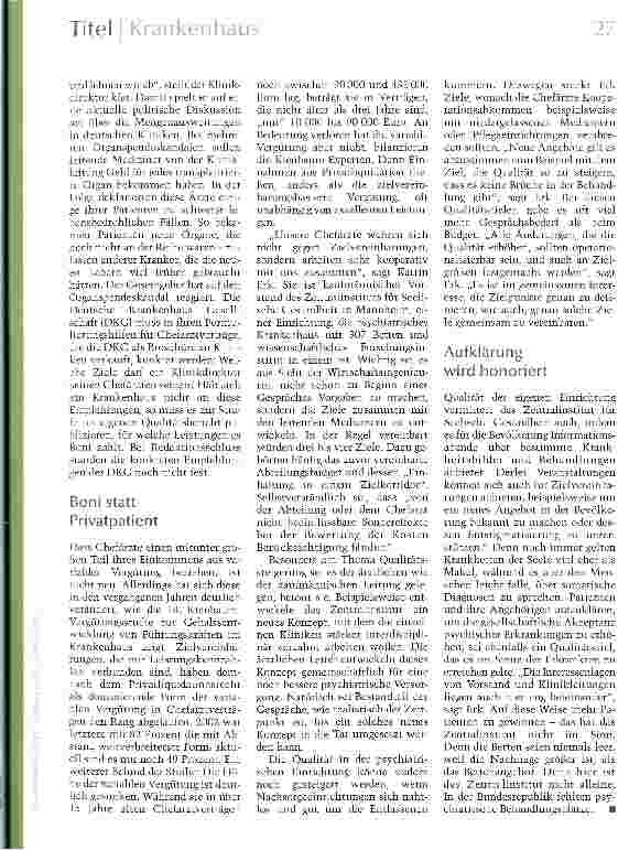 Vorschauseite 2: Klasse statt Masse