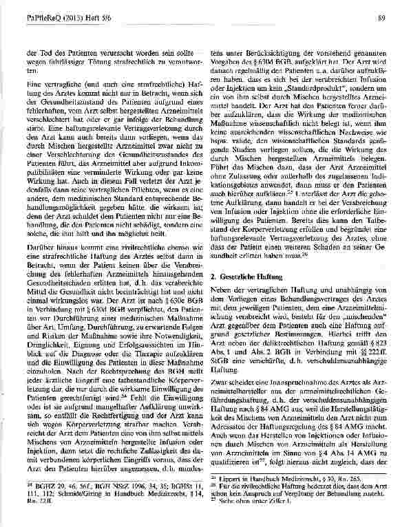 Vorschauseite 5: Die Herstellung von Arzneimitteln durch den Arzt