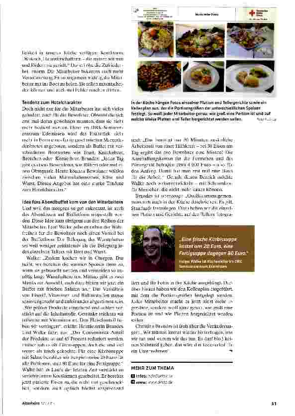 Vorschauseite 2: „Wir konzentrieren uns auf die Kernkompetenz der Küche