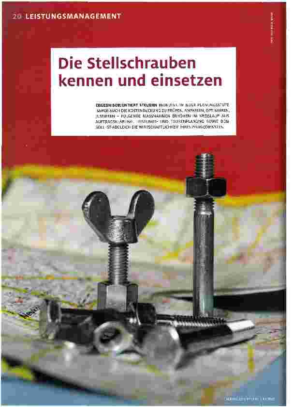 Vorschauseite 1: Die Stellschrauben kennen und einsetzen