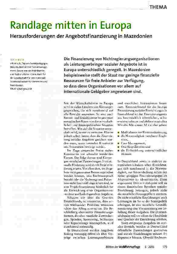 Vorschauseite 1: Randlage mitten in Europa