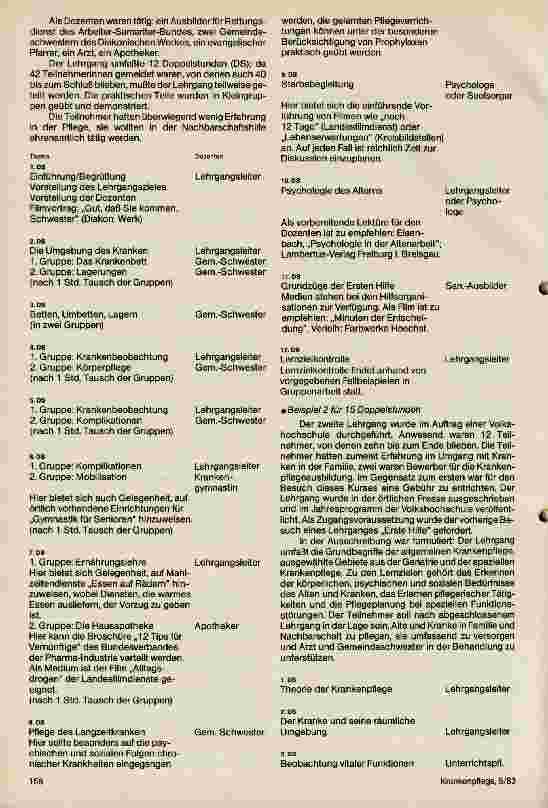 Vorschauseite 4: Die Durchführung von Lehrgängen in häuslicher Kranken-und Altenpflege