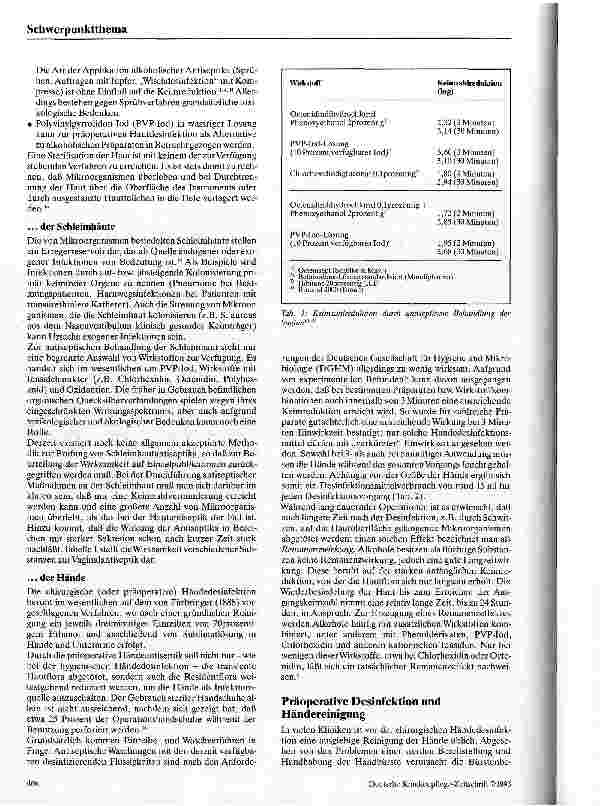 Vorschauseite 2: Wirksame und umweltschonende Desinfektionsmaßnahmen im operativen Be- Bereich