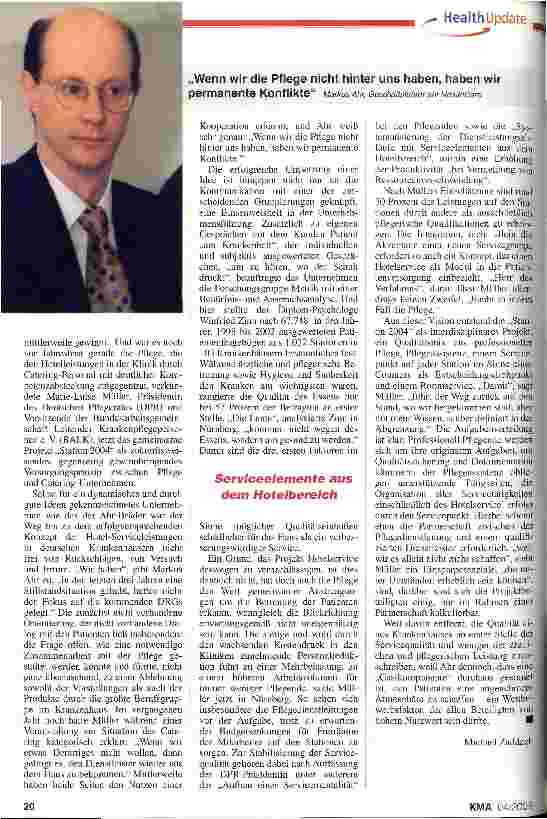 Vorschauseite 2: Patienten-Service: Wie hätten Sies denn gern?