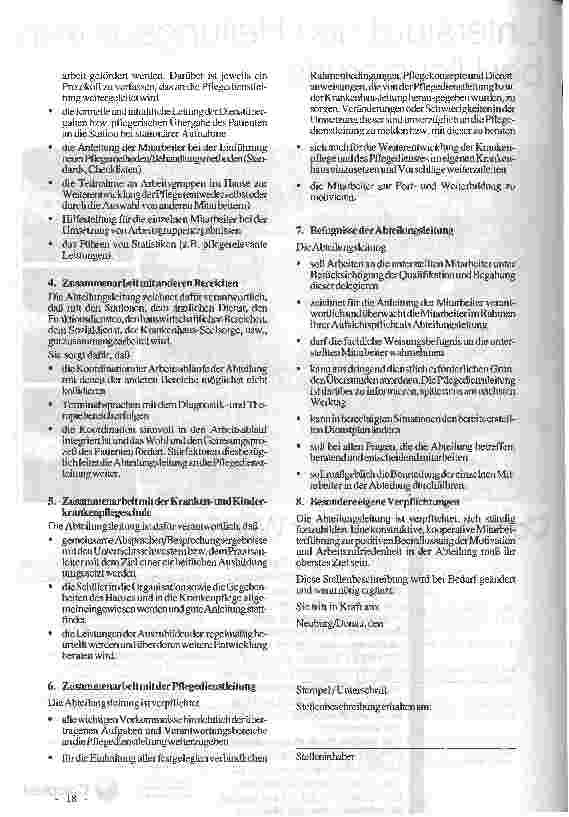 Vorschauseite 3: Pflegemanagement - Beeinflussung der Strukturqualität Stellenbeschreibung für Abteilungsleitungen