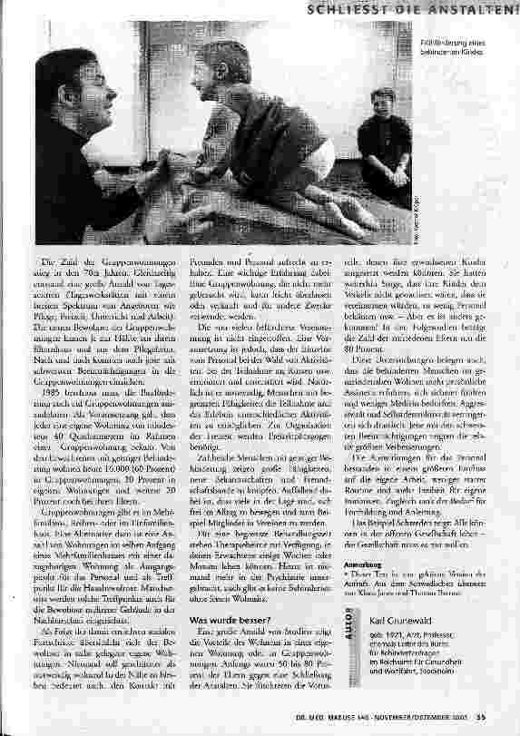 Vorschauseite 3: Schließt die Anstalten für Menschen mit geistiger Behinderung!