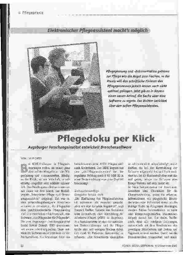 Vorschauseite 1: Pflegedoku per Klick