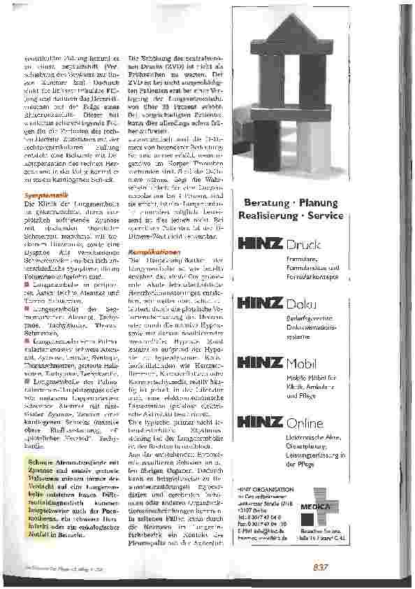Vorschauseite 2: Akuttherapie und Pflege bei Lungenembolie