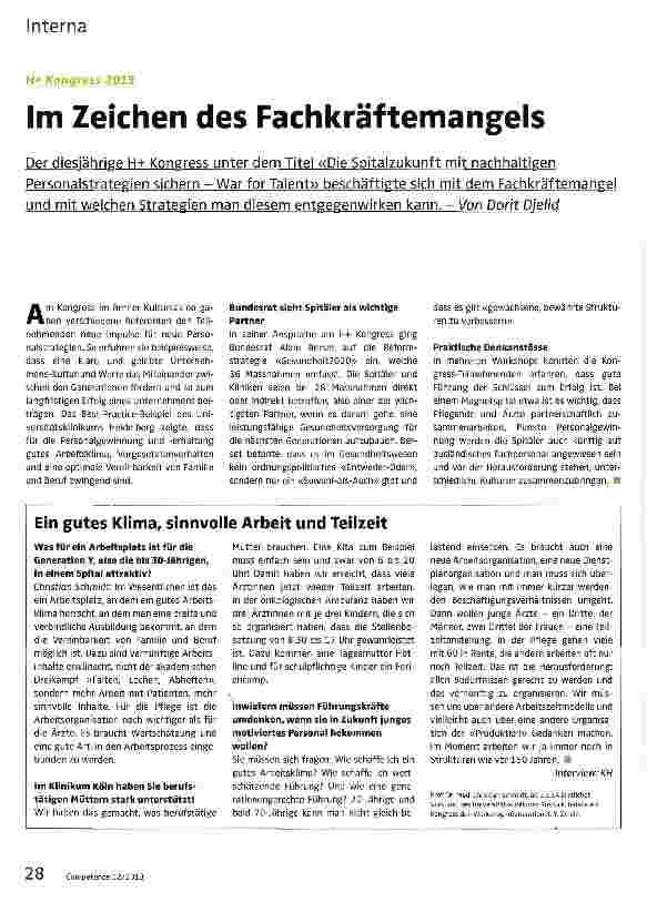 Vorschauseite 1: Im Zeichen des Fachkräftemangels