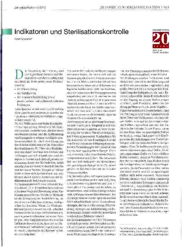 Vorschauseite 1: Indikatoren und Sterilisationskontrolle