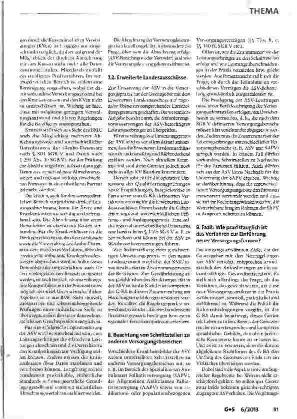 Vorschauseite 6: Der lange Weg der ASV in die Versorgungspraxis