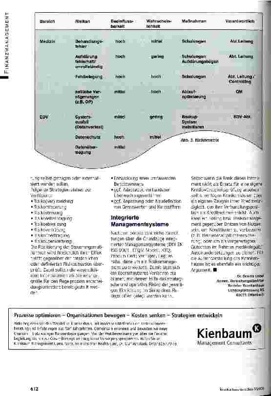 Vorschauseite 3: Sind Sie fit für Basel II? Chancen und Herausforderungen aus Sicht des Krankenhauses
