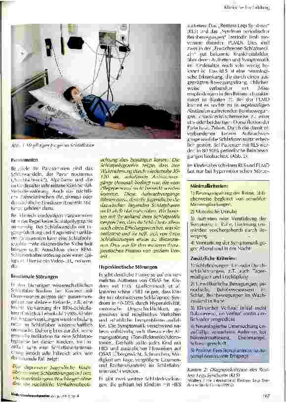Vorschauseite 2: Indikationen für Schlaflaboruntersuchungen bei psychisch auffälligen Kindern und Jugendlichen
