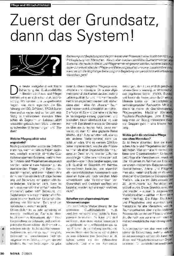 Vorschauseite 1: Zuerst der Grundsatz, dann das System!