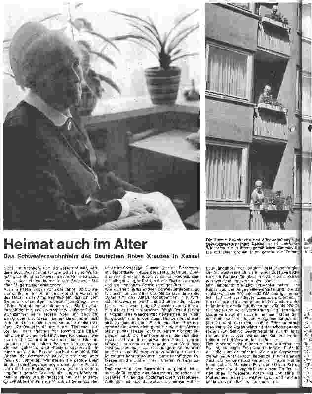 Vorschauseite 1: Heimat auch im Alter Das Schwesternwohnheim des Deutschen Roten Kreuzes in Kassel