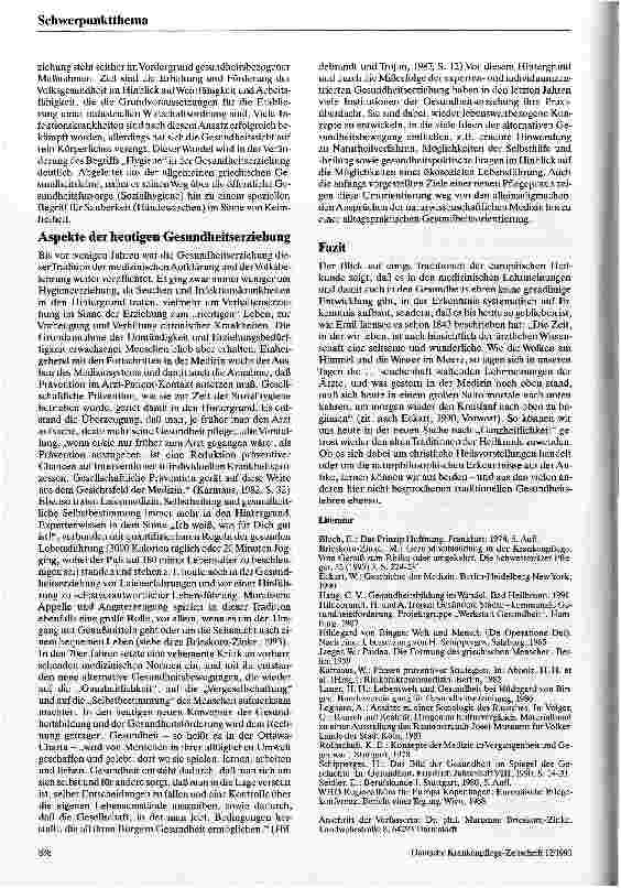 Vorschauseite 5: Gesundheitserziehung (G) im Wandel Aspekte der europäischen Tradition gesundheitbezogener Erziehung