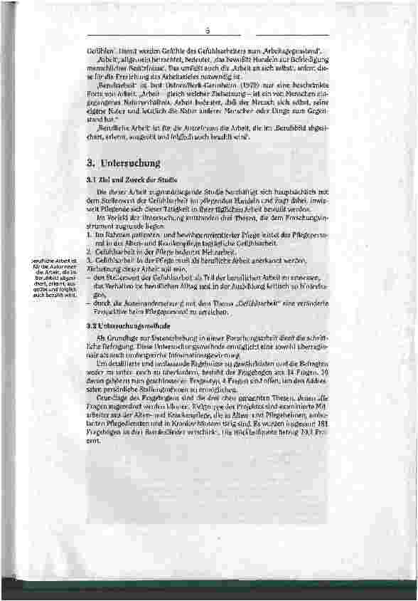 Vorschauseite 5: Gefühlsarbeit in der Pflege Emotionale Arbeit als fester Bestandteil der beruflichen Qualifikation
