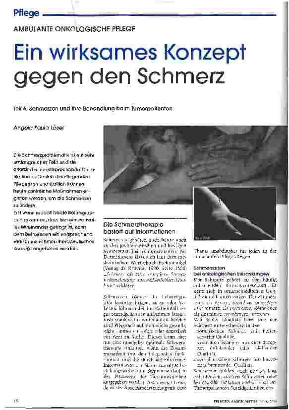 Vorschauseite 1: Ein wirksames Konzept gegen den Schmerz Teil 6