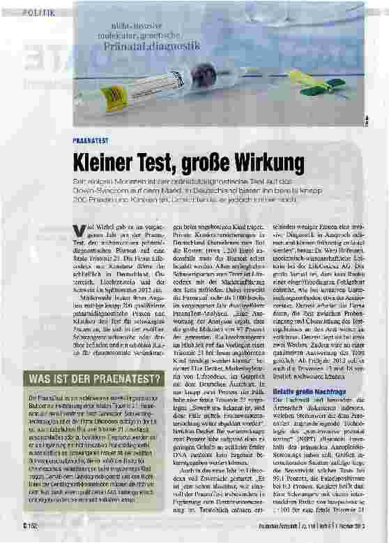 Vorschauseite 1: Kleiner Test, große Wirkung