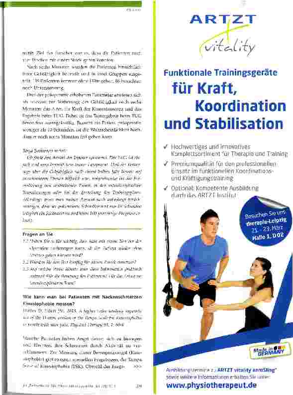 Vorschauseite 2: Evidenz trifft Praxis - interaktivEin Gang durch die »Physical Therapy« von Januar 2013