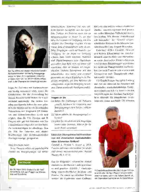 Vorschauseite 3: Evidenz trifft Praxis - interaktivEin Gang durch die »Physical Therapy« von Januar 2013