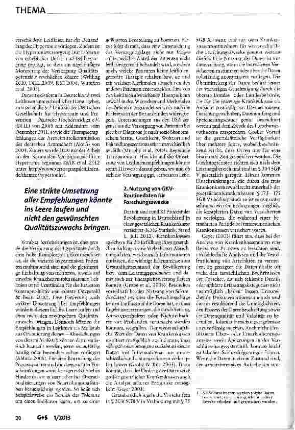 Vorschauseite 2: Lassen sich GKV-Routinedaten nutzen, um auf leitliniengerechte Versorgung zu schließen?